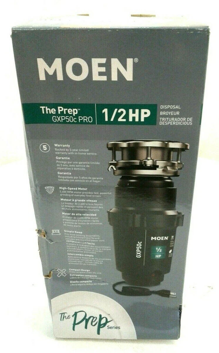 GXP50C Moen GX PRO Series 1/2 HP Continuous Feed Garbage, 49 OFF