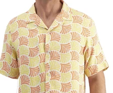 Club Room Men's Perola Fern Print Shirt Orange Size Small and LARGE AVAILABLE