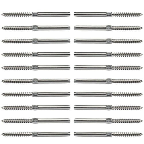 Terminal Lag Swage Fittings Kit for Balustrade 3.2mm Stainless Steel Wire Rope - Picture 2 of 7