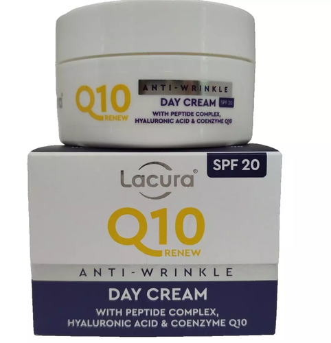 5x Lacura Q10 Renew Anti-Falten Tagescreme LSF20 50ml