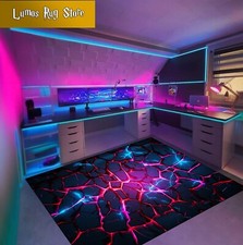 Gaming Room Rug, Neon Look Rug, E-Sport Rug, Game Rug, Gamer Rug, Gift For Game