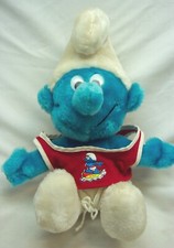 VINTAGE 1979 The Smurfs SURFER SMURF IN SURFING SHIRT Plush STUFFED ANIMAL TOY