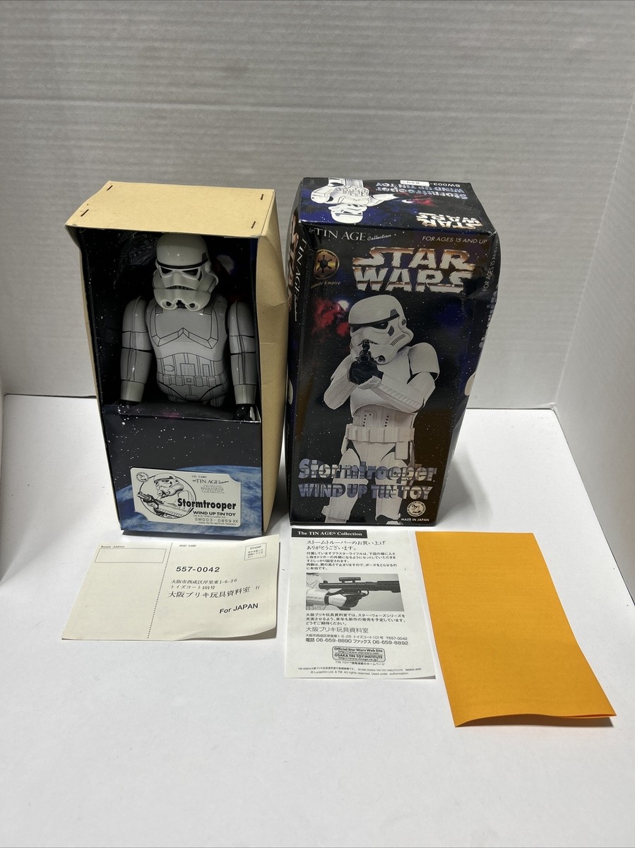 Star Wars Stormtrooper wind up tin toy Osaka Toy Institute Star Wars Stormtrooper wind up tin toy Osaka Toy Institute
