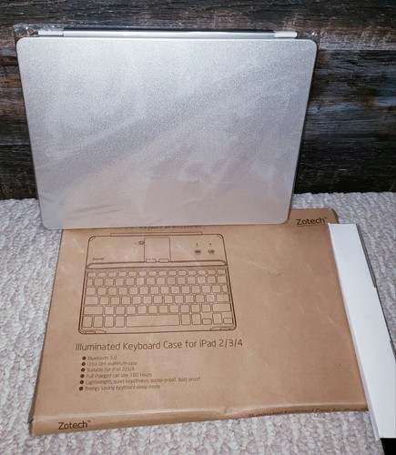 Bluetooth Keyboard Aluminum Cover iPad 2/3/4 Zotech Illuminated - Picture 3 of 8