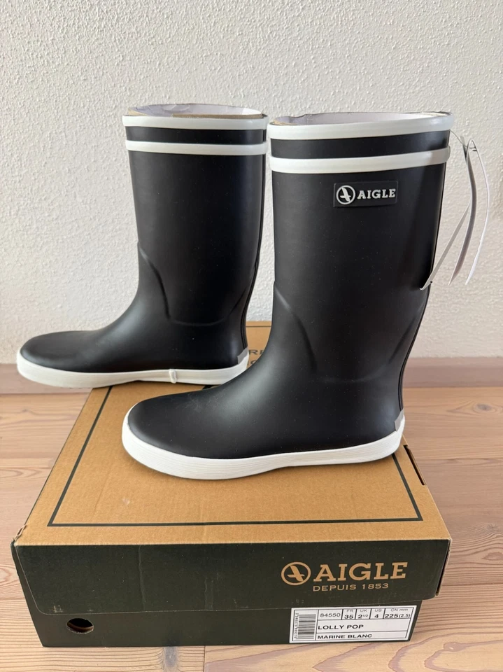 AIGLE Gummistiefel Kinder Lolly Pop dunkelblau/marine unisex Gr. 35 **NEU+OVP** - Bild 2 von 4