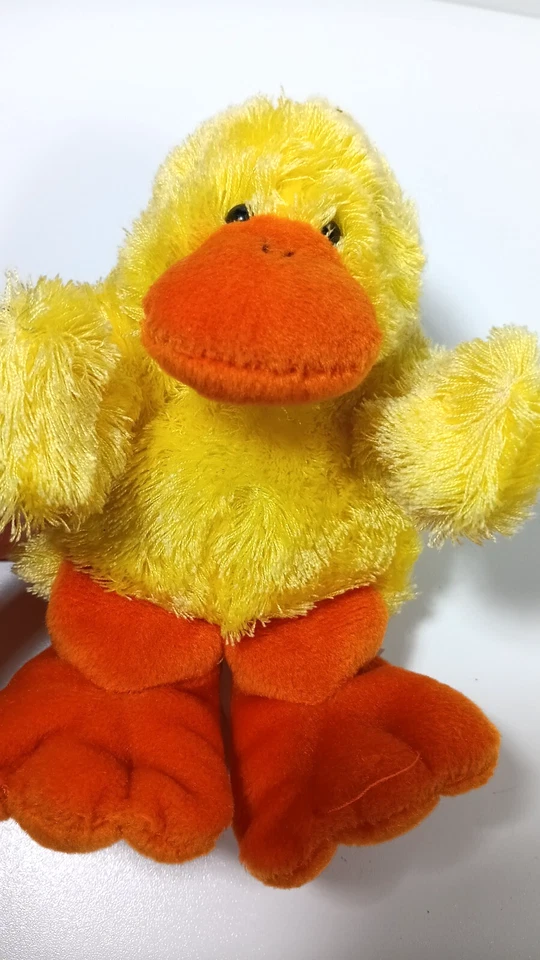 Ganz Soft Yellow Orange Duck Plush Pellet Stuffed Toy - Image 4 of 4