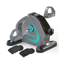 Under Desk Bike Pedal Exerciser Portable Mini Home Exercise Bike with 5LBS Fl...