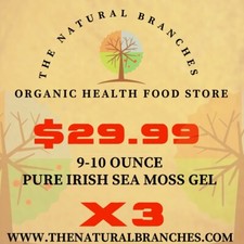3 pack 9-10oz Wildcrafted Irish Sea Moss Gel by The Natural Branches