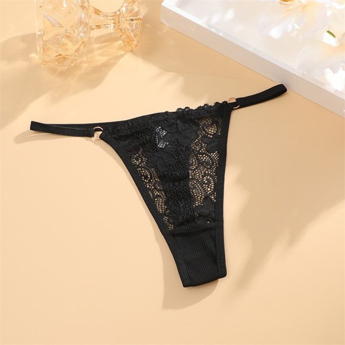 Breathable Lace Ring Thong Underwear for Women Low Waist Sexy Lingerie - Picture 12 of 20