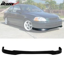 Fits 96-98 Honda Civic TR Style Front Bumper Lip Spoiler Kit Unpainted Black PU