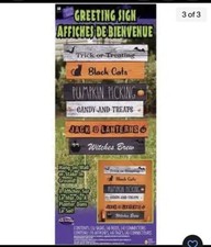 Halloween Greeting Sign  Hang On Wall Or Stake In Yard