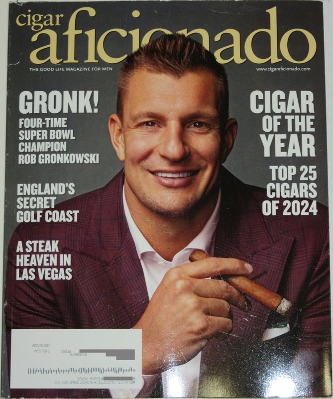 Cigar Aficionado Gronkowski Super Bowl England Golf Vegas Steak Jan / Feb 2025