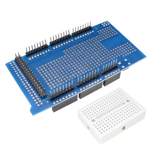 MEGA2560 Prototype Shield ProtoShield V3 W/ Min Breadboard For Arduino UNO R3 - Picture 2 of 8