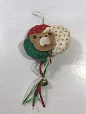 Vintage Christmas Ornament Teddy Bear Plush Tree Decorations Holiday Home Decor