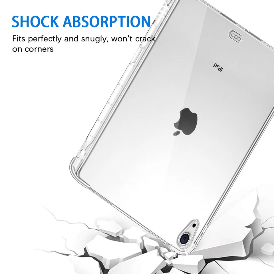 For iPad Air 4th/5th Gen 10.9 inch Clear Back Case Shockproof Bumper Soft Cover - Image 4 of 4