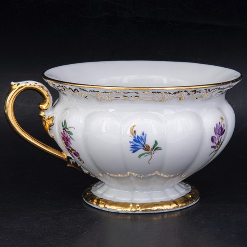 3-tlg. - Meissen Pfeifferzeit (2. Wahl) Kaffeegedeck X-Form Streublümchen X37 - Bild 4 von 10