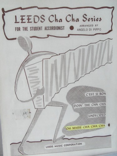 OH MARIE (CHA CHA CHA) BY ANGELO Di PIPPO ACCORDION SOLO SHEET MUSIC NOS