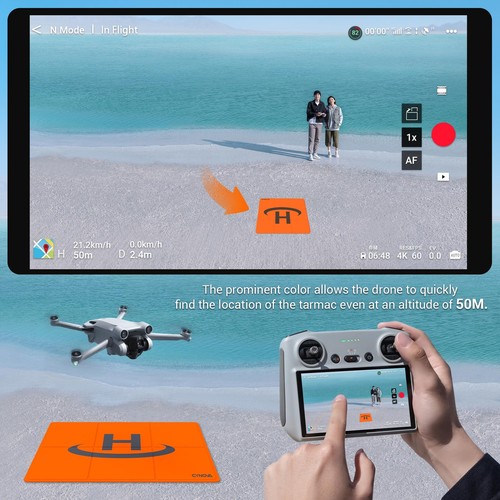 CYNOVA Drone Landing Pad50cm Tapis d'atterrissage Pliable Hélicoptère Piste D... - Photo 6 sur 9