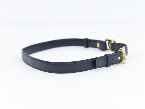 Cinturón Chanel CC Cuero Chapado en Oro 60/24 Azul Marino - Imagen 5 de 15