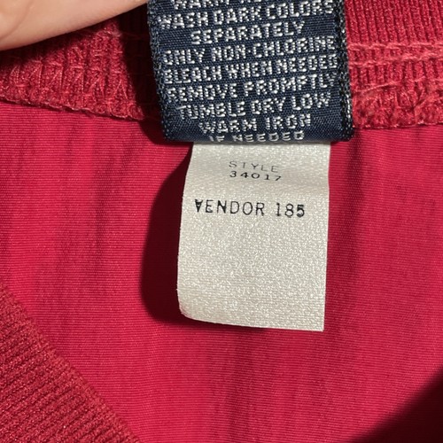 Vtg 90s Lands End Golf Windbreaker Jacket Mens XL Hilton Head 1995 Red - Picture 4 of 10
