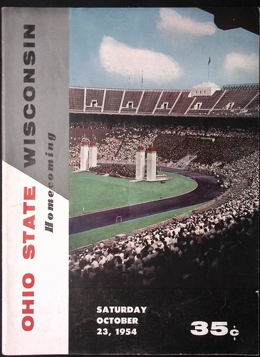 1954 Wisconsin at Ohio State College Football Homecoming Program 10-23-54