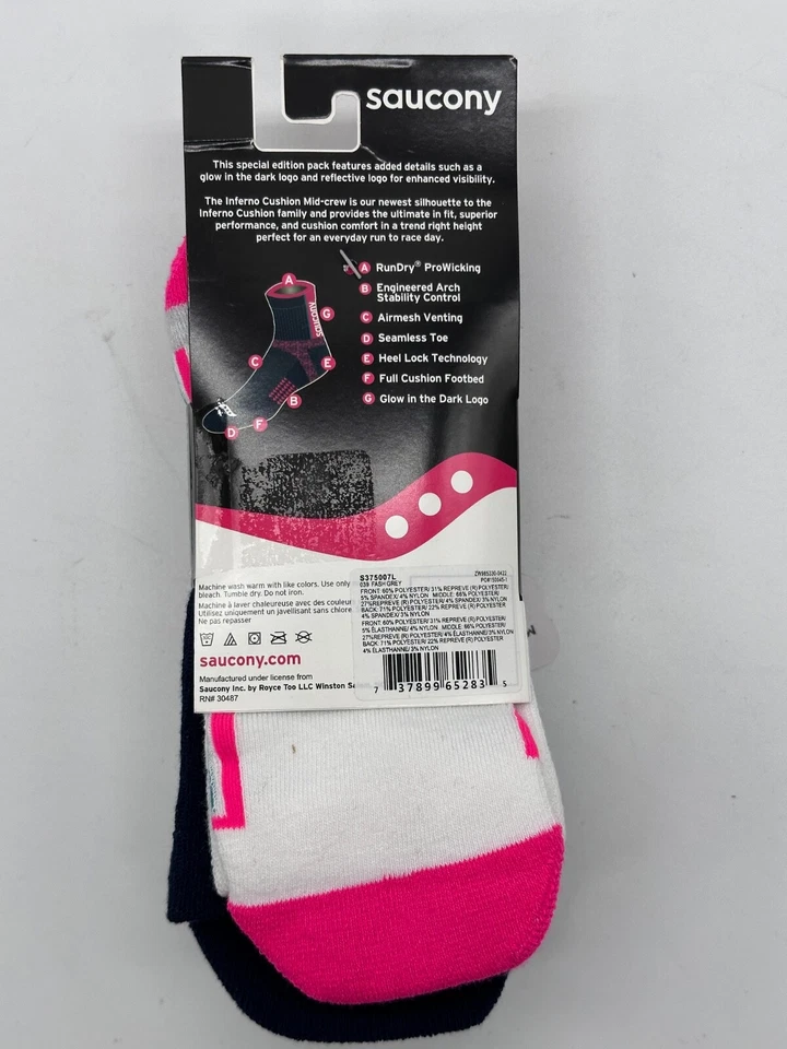 PACK DE 3 PARES DE CALCETINES SAUCONY EDICIÓN LIMITADA COJÍN MID CREW GRANDES Foto 3 de 4