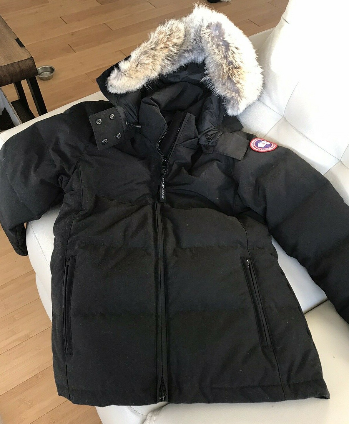 lorette coyote fur trim down coat