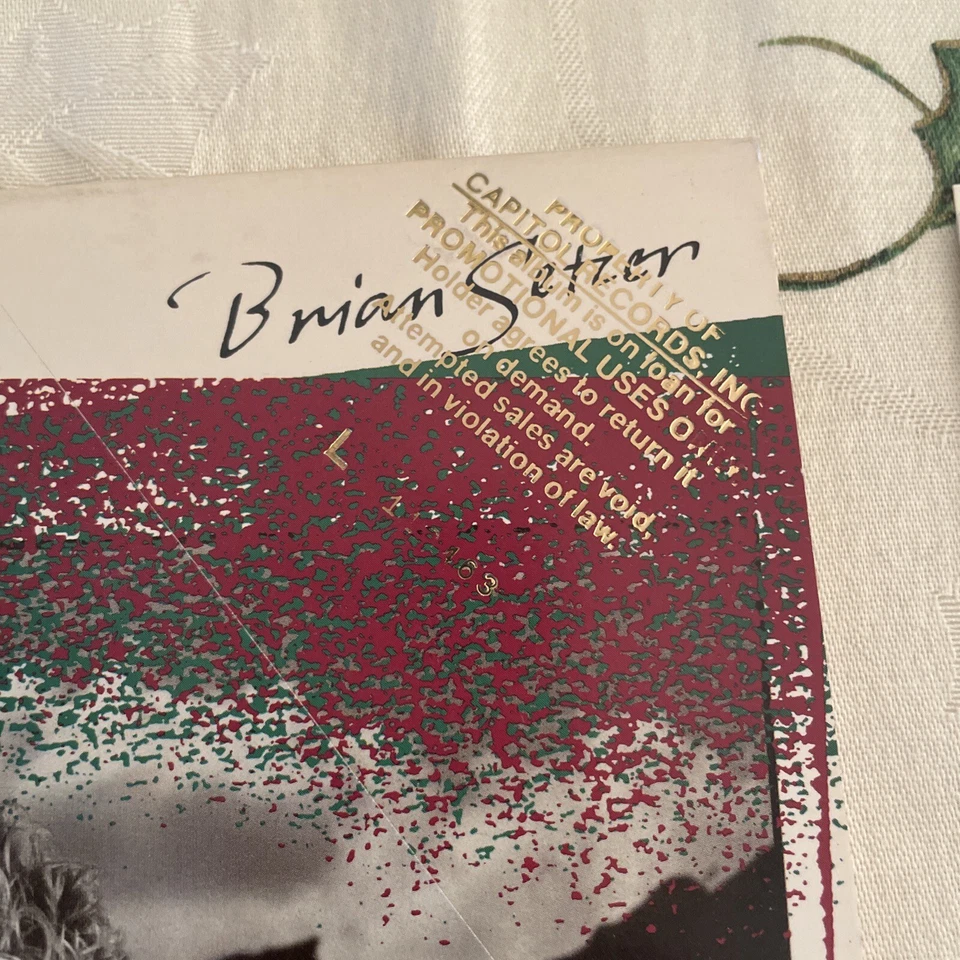 BRIAN SETZER The Knife Feels Like Justice LP 1986 1st Press  Vinyl Promotional - Image 2 of 4