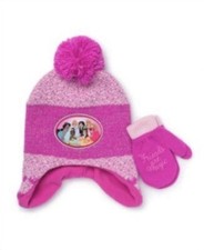 NWT Berkshire Toddler Girls Disney Princess Hat/Mitten Set OS Pink Fleece Lining