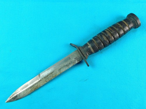 US WW2 Imperial M3 Blade Marked Fighting Knife w/ Scabbard - Picture 3 of 24