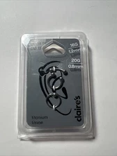 Titanium Hoop Ear piercings jewerly  claires 16G, 20G