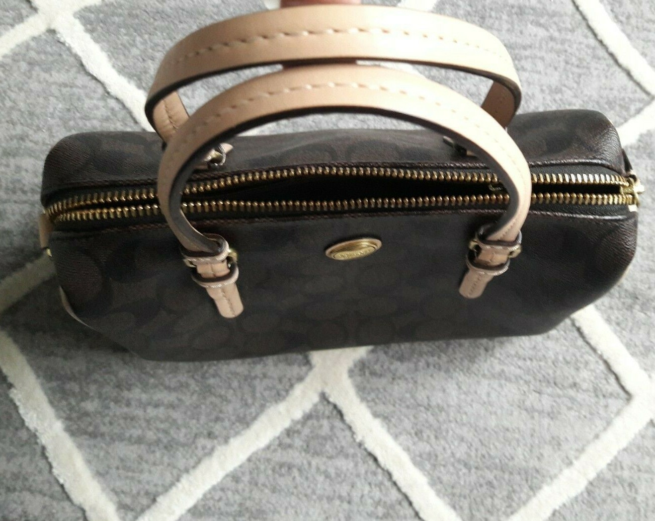 AUTHENTIC COACH MINI PVC SATCHEL HANDBAG PURSE… Gem