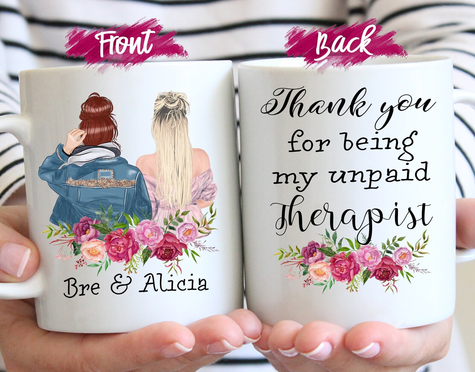 Custom Best Friend Mug Long Distance Friendship Gift Bff Mug Personalized Best