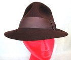 Unworn 1984 Indiana Jones Lucas Films Wool Fedora Hat, Stetson USA WPL4384 Sz XL — photo 8