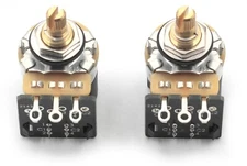 2x CTS 500K Pot 3/8” Short Split Shaft Audio Taper Push/Pull DPDT