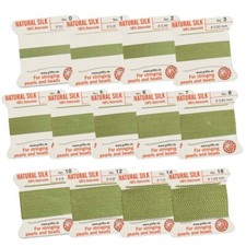 JADE GREEN Griffin Silk Bead Cord Thread make Silk Tassels Pearl Knotting Cord