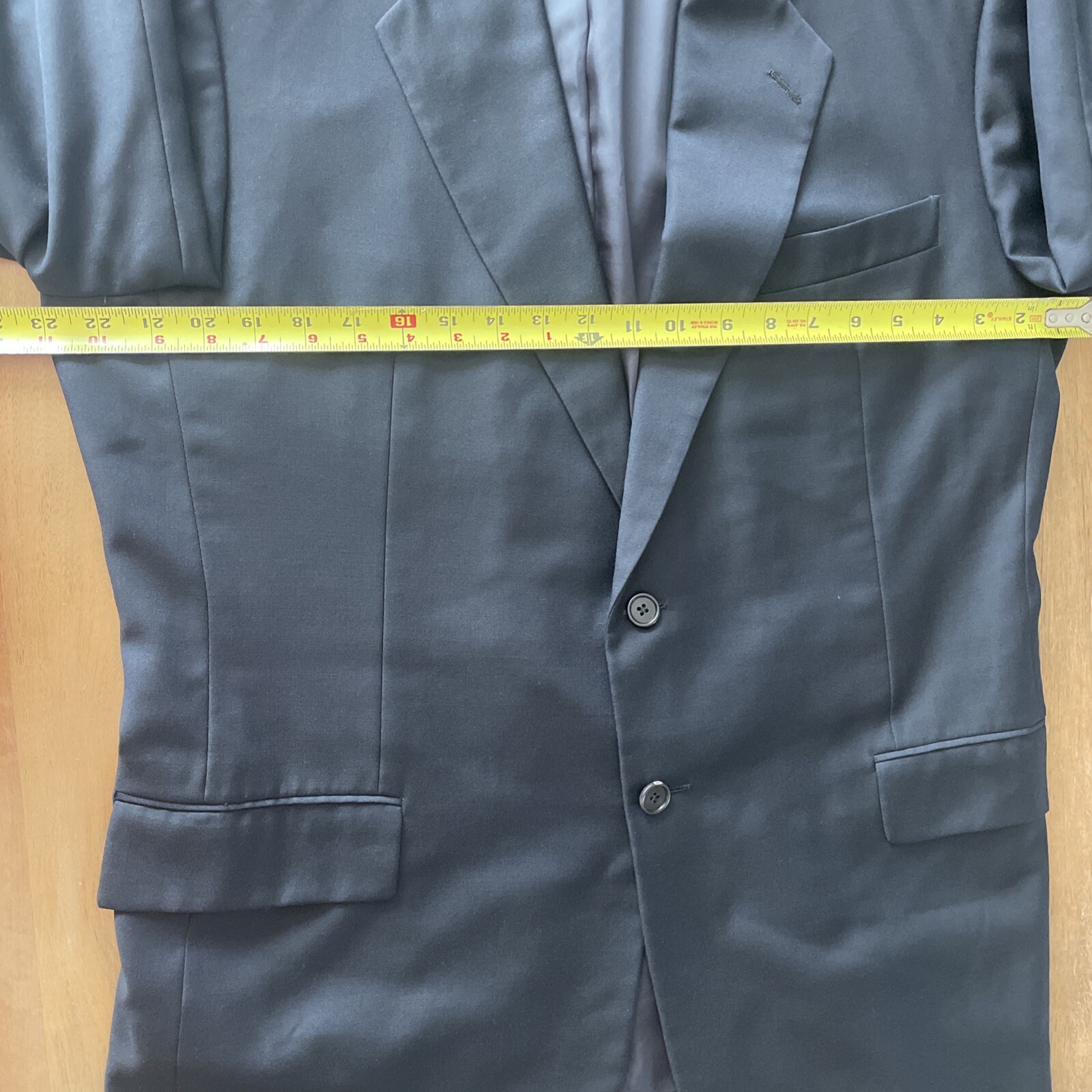 Hickey Freeman 100% Wool Solid Black Boardroom Sp… - image 11