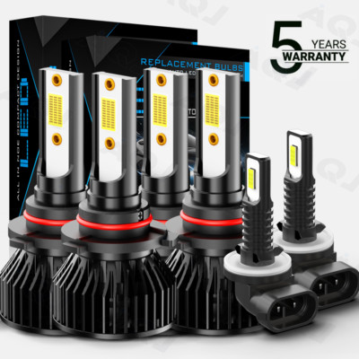 For Cadillac Eldorado 1992-2000 2001 2002 LED Hi-Low Beam & Fog Lights Bulbs Kit