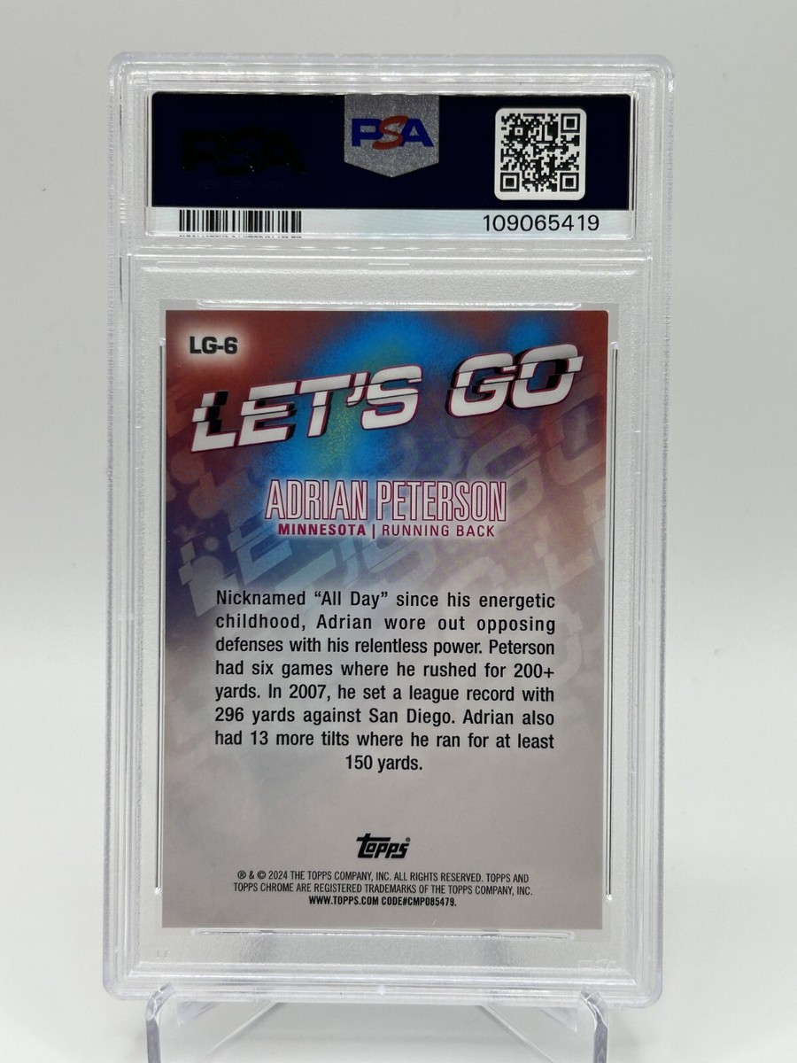 2024 Topps Chrome Adrian Peterson Let's Go Case Hit Red 5/5