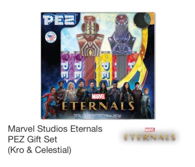 PEZ 2001 Marvel Studios Eternals PEZ Gift Box Set (Kro & Celestial) Read Below