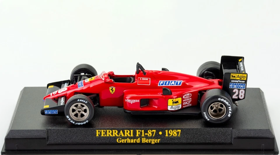Ferrari F1-87 Gerhard Berger 1987 #28 Scala 1:43 Model Formula 1 BLISTER NUOVO - Immagine 2 di 4