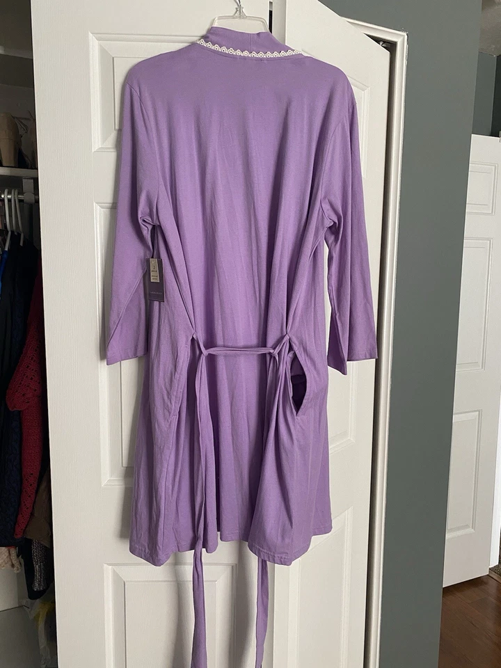Laura Scott Women Sleepwear Robe Chemise  2 Pieces  Set Gown & Robe Size L  NEW - Image 4 of 4