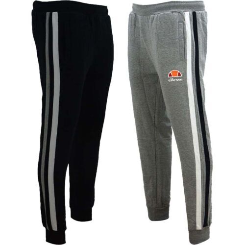 Ellesse Hombre Pantalón de Chándal Sudadera Polar Jogging Rayas Fondos Deportiva
