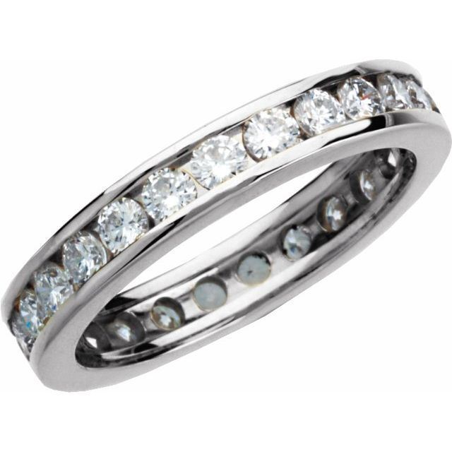 1 1/3 Karat Natürlicher Diamant Ewigkeitsring IN Platin (Größe 7.5) 1 1/3 Karat Natürlicher Diamant Ewigkeitsring IN Platin (Größe 7.5)