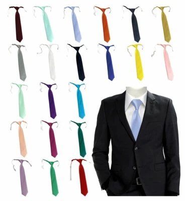 TigerTie Designer Security Sicherheits Krawatte in einfarbig Uni mit Gummizug