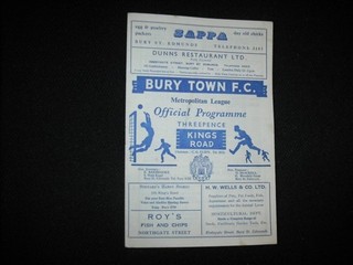 BURY TOWN V ARSENAL (ML) 13 2 65 1964/65 BOB WILSON IAN STOREY IN ARSENAL