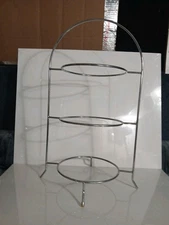 Two Cal-Mil Chrome Arched Frame 3 Tier 20" Display Server