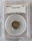 1891 O Seated Liberty Dime 10C Silver, Graded PCGS VF35