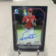 2026 Bowman Eli Willits #CPA-EW Auto Black Refractor #1/10 Nationals BOOKEND