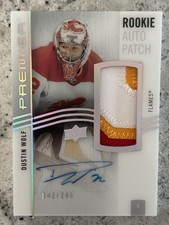 2023-24 Upper Deck Premier - Acetate Rookie Auto Patch Dustin Wolf /249 3 Color!